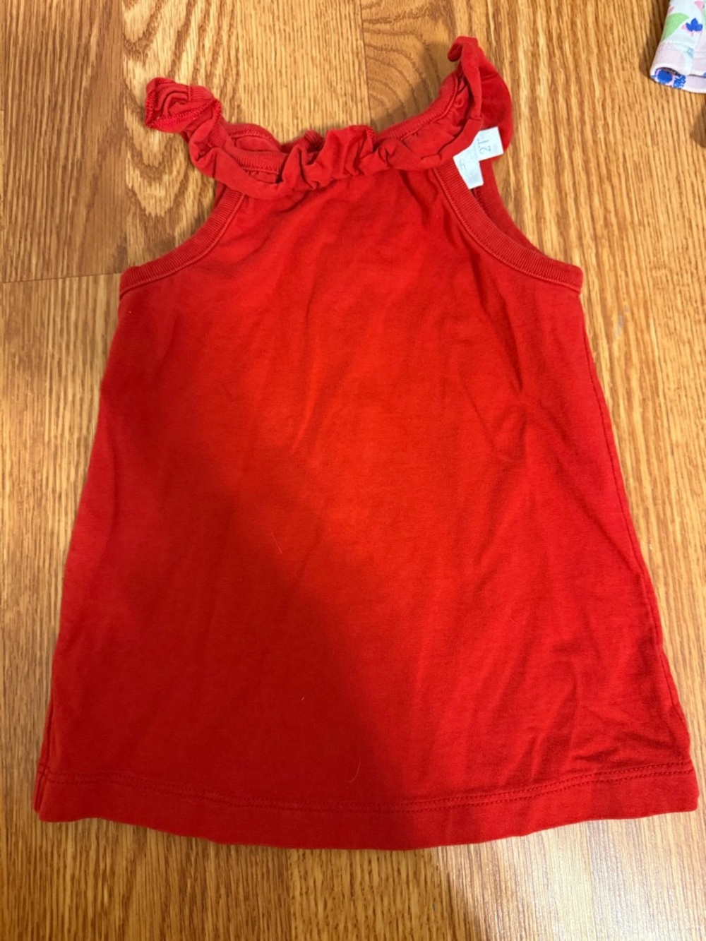 Little English Red Ruffle-Trim Tank Top for Kids